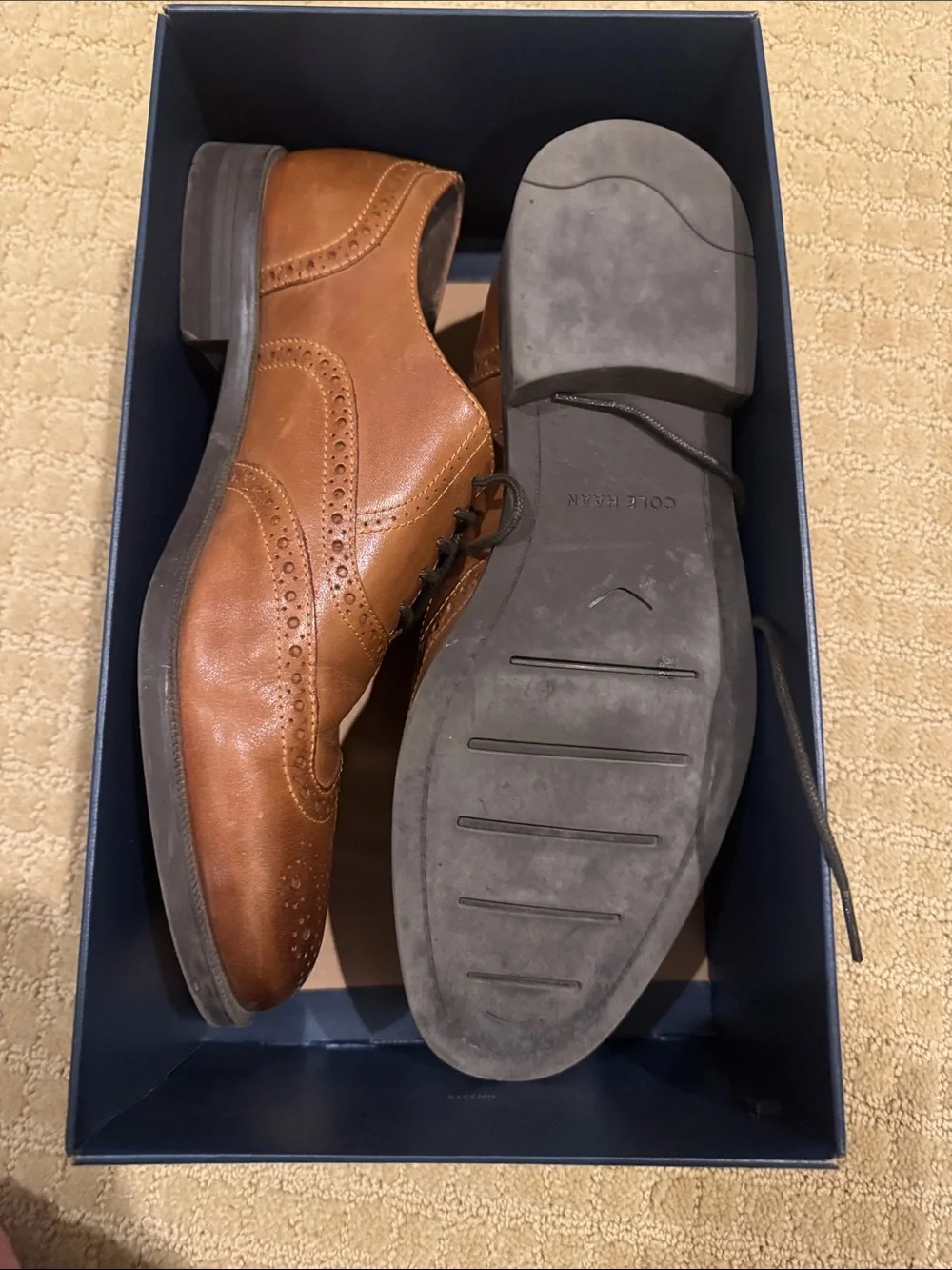 Cole Haan Tan/Brown Leather Brogue Oxfords
